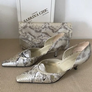 Sabrina Chic, Shoes With Bag, Gold Mix , Leather, RRP £220, Size UK 6.5, EU 40 - Picture 1 of 12