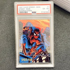 1997 Fleer Spider-Man International Version #1 MCU Card Graded PSA 6