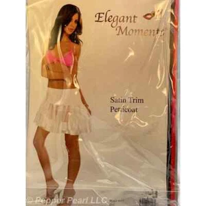 Petticoat White Satin Trim Adult One Size Costume Halloween Cosplay Theater - Picture 1 of 4