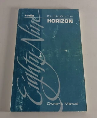 Manuale Dell'Utente / Manuale Plymouth Horizon Anno 1989 - Immagine 1 di 2