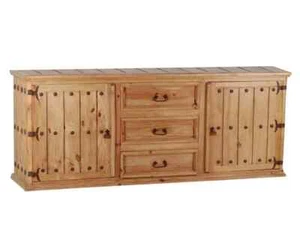 Sideboard Mexico Möbel 205x88x52 cm Landhausstil Massivholz Pinie Honig - Bild 1 von 5