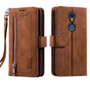 For Sharp Rouvo V Wallet Case,Leather Zipper Magnetic Flip Card Phone Case - Picture 1 of 26