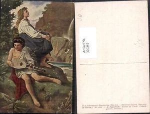 320257,Künstler Ak A. Feuerbach Ricordo da Tivoli Laute Musik pub F. A. Ackerman - Bild 1 von 1