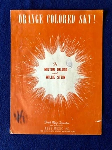 Partitura musical vintage de 1950 ""Cielo de color naranja"" de Milton DeLugg y Willie Stein - Imagen 1 de 3