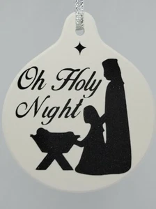 'Oh Holy Night' adorno de cerámica - NUEVO - Imagen 1 de 1