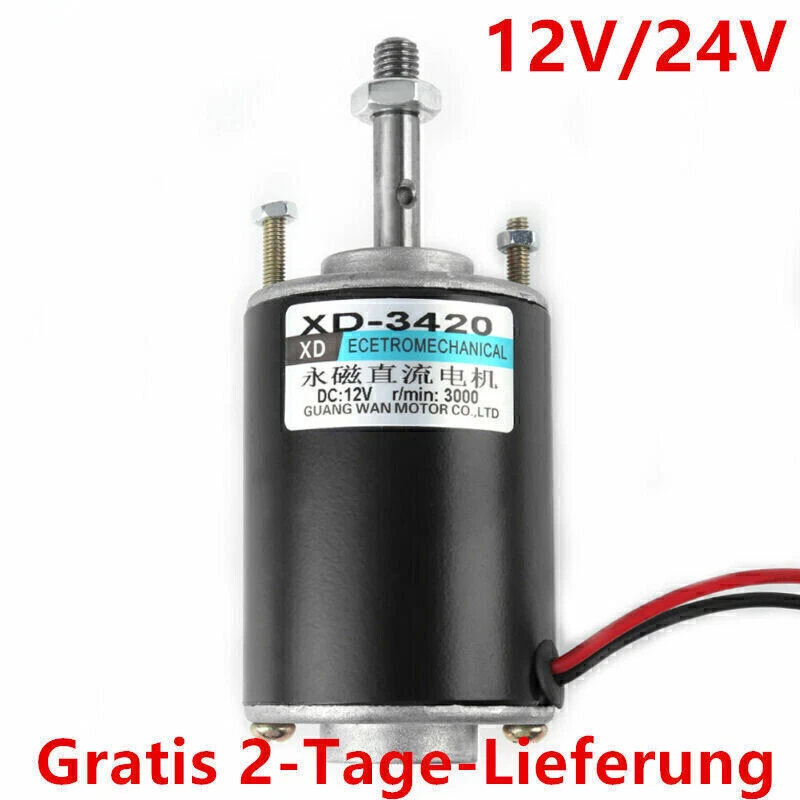 DC12/24V 30W Permanent Magnet DC Motor DIY Generator High Speed Elektromotor DHL - Bild 1 von 4