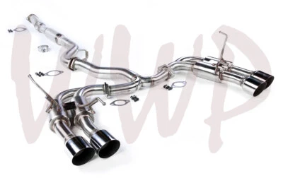 Sistema de silenciador de escape CatBack de acero inoxidable de 3" 4" puntas cuádruples 15-21 Subaru WRX STI VA Foto 1 de 3