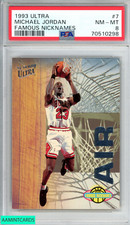 1993 ULTRA FAMOUS NICKNAMES MICHAEL JORDAN #7 BULLS HOF PSA 8 NM-MT