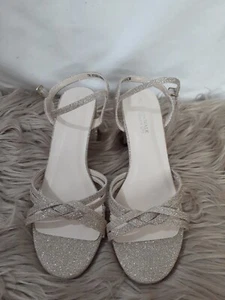 Size 7M Touch Ups by Benjamin Walk Elle Champagne Sandals Sling Back Open Toe - Picture 1 of 10