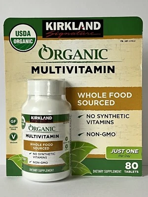 Kirkland Signature USDA Organic Multivitamin,  Whole Food Sourced 80 Tablets - Image 1 of 2