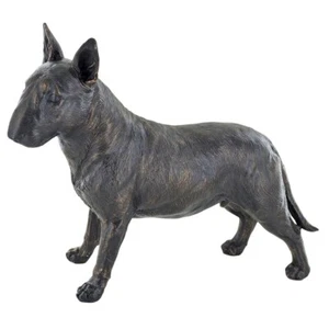 Bull Terrier Perro Pintado Bronce Resina Escultura Terrier (39414) - Imagen 1 de 8