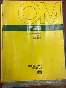 John Deere Betriebsanleitung 965 Wagon #OMW21361 - Bild 1 von 1