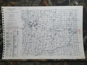 Vtg 1953 Calhoun County Michigan Dept Conservation Plat Maps 11" X 17" - Picture 1 of 6
