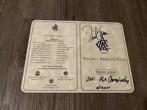 David Toms Signed Atlanta Athletic Golf Scorecard 2001 PGA Championship Winner - Picture 1 of 2