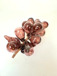 Hand Blown Purple Art Glass Grape Bunch - Picture 1 of 6