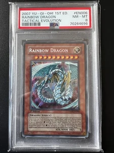 Rainbow Dragon TAEV-EN006 Secret Rare 1st Edition PSA 8 MINT Yugioh - Bild 1 von 9