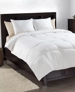 Martha Stewart Allergy Wise Dobby Stripe Twin Down-Alternative Comforter - Picture 1 of 8