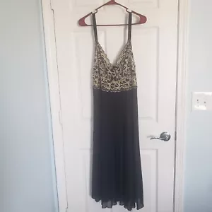Vintage 70s St Michael Marks & Spencer Nightgown US 14 Black Babydoll Fairy - Picture 1 of 10
