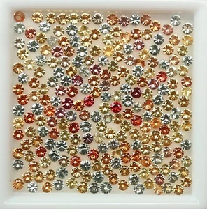 2 MM Natural Multi Color Sapphire Round Diamond Cut Loose Gemstones Lot - Picture 1 of 4