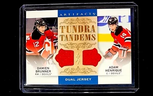 2014 UD Artifacts Tundra Tandems Blue Dual Relic Damien Brunner / Adam Henrique - Picture 1 of 10