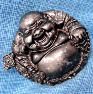 Buddha Belt Buckle Jolly Belly Joyful Smile Laugh Eccentric Vintage 90s  .TAZ310 - Picture 1 of 7