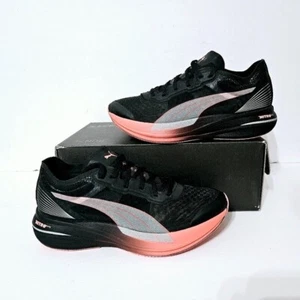 Puma Wmn Deviate Elite Carbon Black Pink Womens Size 8.5 - Picture 1 of 6