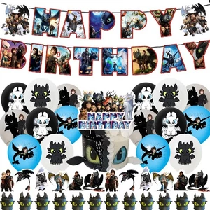 How to Train Your Dragon Birthday Party Decorations Banner Balloons Cake Toppers - Picture 1 of 7