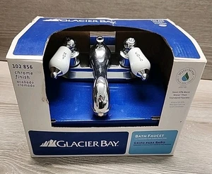 Glacier Bay Bath Faucet #102 856 Chrome Finish Two Handle 4” Center Set - Picture 1 of 5
