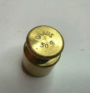 Vintage OHAUS Messing 50g Gewicht (50 Gramm) - Bild 1 von 4