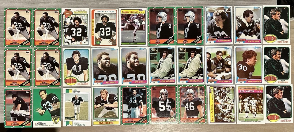 Raiders Legends (31) Card Lot Incl Bland Shell Upshaw Guy Tatum Otto etc. - Image 1 of 1