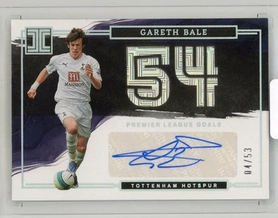 Gareth Bale 2022-23 Panini Impeccable PL Impeccable Stats Auto #SA-GB 04/53 - Image 1 of 2