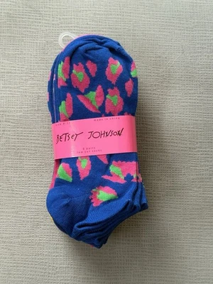 Nuevo con etiquetas Zapatos Calcetines Betsey Johnson Vintage 6 Pares Suaves Corte Bajo Talla 5-10 Patrones Rosa Foto 1 de 4