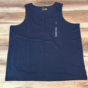 Polo Ralph Lauren Men's Navy Blue Tank Top 3XLT Classic Fit Crew Neck Cotton - Picture 1 of 6
