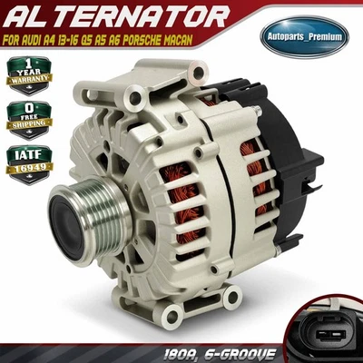 Alternador para Audi A4 2013-2016 Q5 A5 A6 Porsche Macan 180Amp 14V CW 6 ranuras Foto 1 de 4