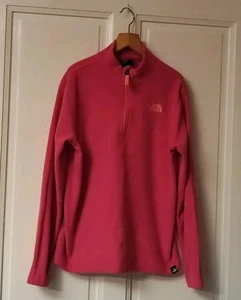 Pink North Face Fleece ¼ Zip Size Youth/Junior Large - Picture 1 of 3