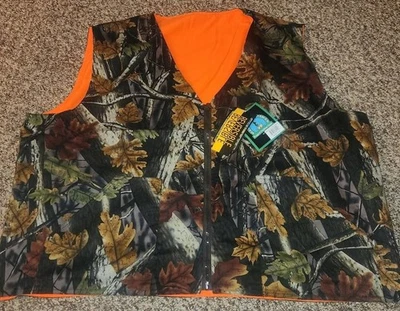 Master Sportsman -Reversible- BLAZE ORANGE-CAMO HUNTING VEST  3-XL  NEW W-TAGS ! - Image 1 of 4