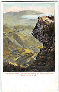 Gipfel des Berges Tamalpais, San Francisco, Marin County 1910er Vintage Postkarte - Bild 1 von 2