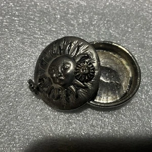 Vintage Turin Sonne Zifferblatt Gesicht Brosche Anstecknadel & Ohrringe Schmuck Schmuckschatulle - Bild 1 von 4