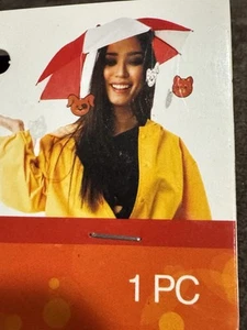 MULTICOLOR UMBRELLA HATS HANDS FREE ELASTIC HEAD BAND It’s Raining Cats & Dogs - Picture 1 of 1