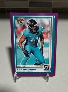 Panini Donruss 2025 púrpura prueba de prensa clasificación novato Josh Hines-Allen - Imagen 1 de 2
