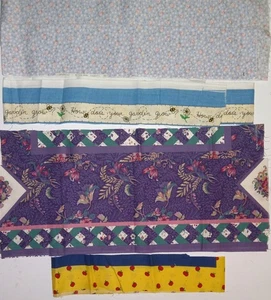 Lot of 6 ~"Scraps" Cotton Fabric~Great for Decorating Towels or Quilting Pieces - Picture 1 of 5