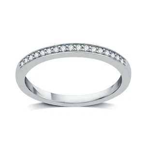 DeCarat 1/8 CTTW Sterling Silver Diamond Band ~ Size: 7 - Picture 1 of 1