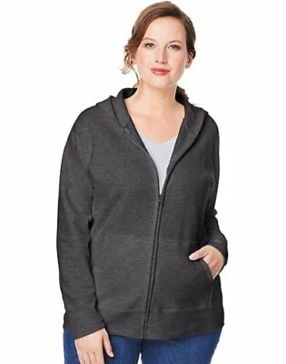 Hanes Just My Size EcoSmart Women's Full-Zip Fleece Hoodie (Plus ) - Image 1 of 4