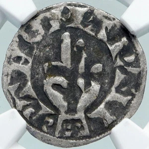1200AD FRANCE Archbishopric BESANCON Old Silver Denier Medieval NGC Coin i87757 - Picture 1 of 5