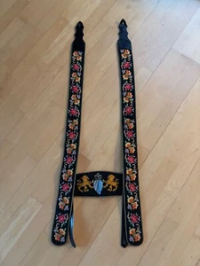 Oktoberfest Tracht Bayern Lederhosen Hosenträger gestickt Steg Löwen Wappen 100c - Bild 1 von 4
