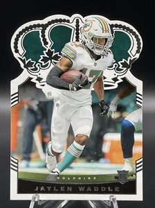 2021 Panini Chronicles Crown Royale Jaylen Waddle RC #CR-26 Rookie Dolphins - Foto 1 di 2