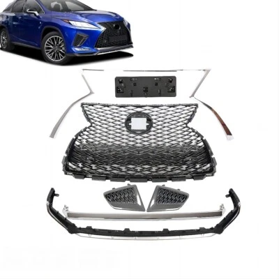 For 20-22 Lexus RX350 RX450H F Sport Front Grille&Lip Spoiler&Foglight Bezel - Image 1 of 4