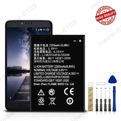 Replacement Battery 2300mAh For ZTE Polymer Li-ion Li3823T43P3H735350 Hotspot - Image 1 of 4