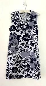 Lina Tomei Linen Dress Women's Blue & White Pockets Made in Italy - L - Picture 1 of 9