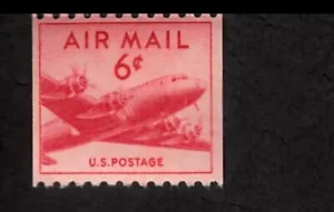 1949 6c DC-4 Skymaster, coil U.S. Air Mail Scott C41 MNH - Picture 1 of 1